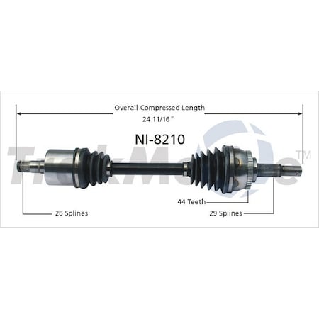 Surtrack Axle Cv Axle Shaft, Ni-8210 NI-8210